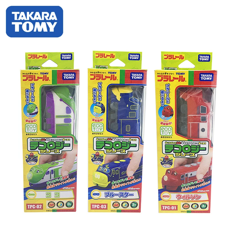 

Takara Tomy Chuggington Plarail tea Gin tons Plarail leverage Biology Series Wilson/KOKO/Brewster 3pcs Toy Trains Set New
