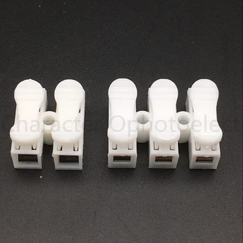 

100 x 2p 3p Spring led connector wire with no welding no screws cable clamp Terminal Block 3 Way Easy Fit for led strip