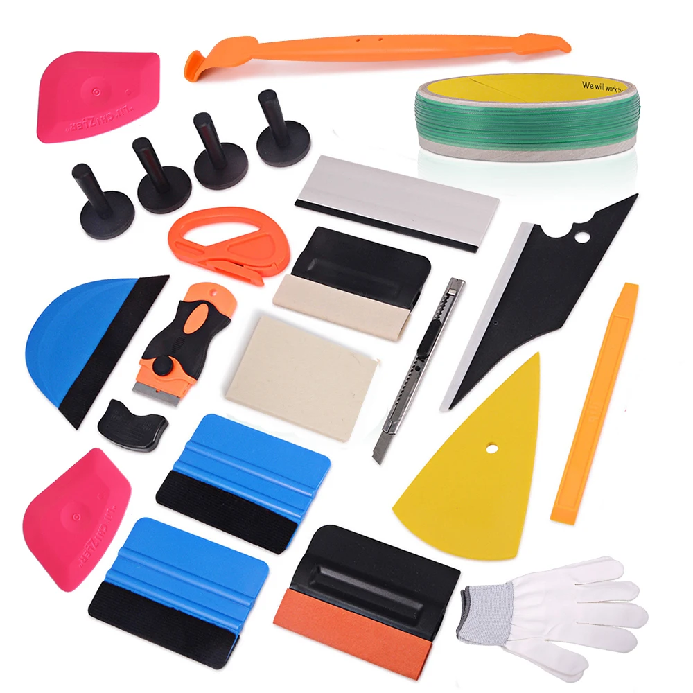 8pcs 3D Auto Sticker Wrapping Install Tool Vinyl Film Professional Magnet Kit