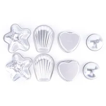 Новое поступление 8 шт серебряный цвет алюминий Морская звезда сердце Раковина Шар 3D Бомба для ванны форма шар Ванна Бомба Форма