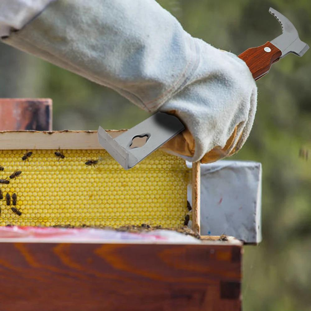 Пчелиный инструмент из нержавеющей стали тип большого пальца пчелиный мед нож пчелиный улей скребок пчеловодства пчелиный скребок режущий нож для меда J Форма J-type инструмент
