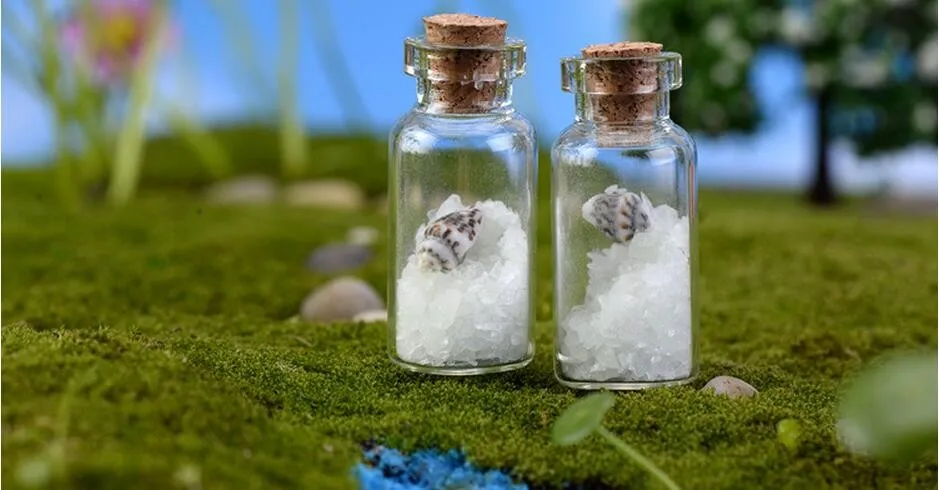 Миниатюрный, бутылка Моха микро пейзаж украшения светящийся песок 3,5 см маленький пудинг желаний