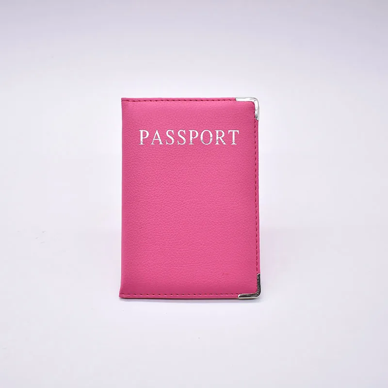 Модная дорожная Обложка для паспорта, розовая Женская однотонная качественная Обложка для паспорта из искусственной кожи, многофункциональный чехол для паспорта
