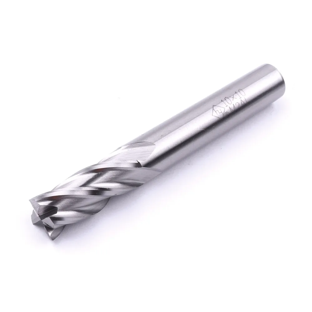

5Pcs M2AL Ultra Hard 10mm Shank 4 Flutes End Mill Blade length 25mm End Milling Cutter High Speed Steel Cutter Tools Router Bit