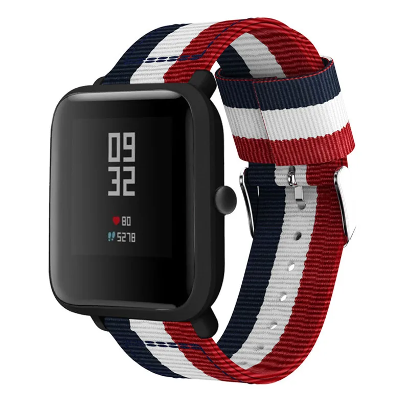 Нейлоновый ремешок для наручных часов для Xiaomi Huami Amazfit Bip Lite Youth/GTR 42 мм/GTS Smart Watch 20 мм браслет Correa