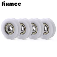 Fixmee 10 шт U нейлоновые пластиковые встроенные 608 шаровые подшипники 8*30*10 мм направляющий шкив