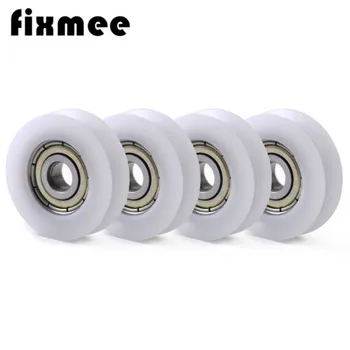 

Fixmee 10 pcs U Nylon plastic Embedded 608 Groove Ball Bearings 8*30*10mm Guide Pulley