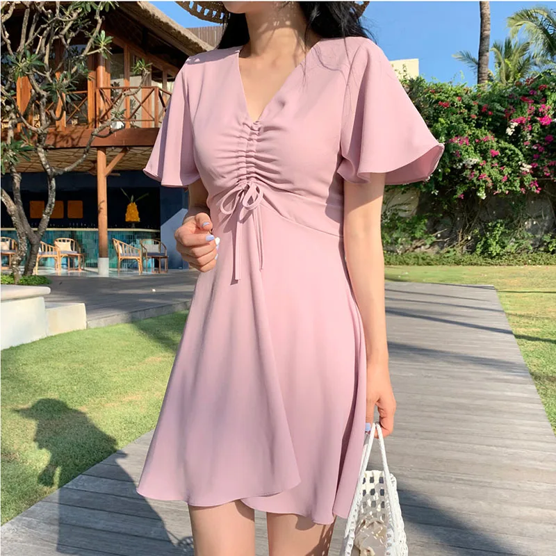 

BOBOKATEER blue white dress women dresses summer 2019 robe femme ete vestidos de verano beach chiffon dress woman party night