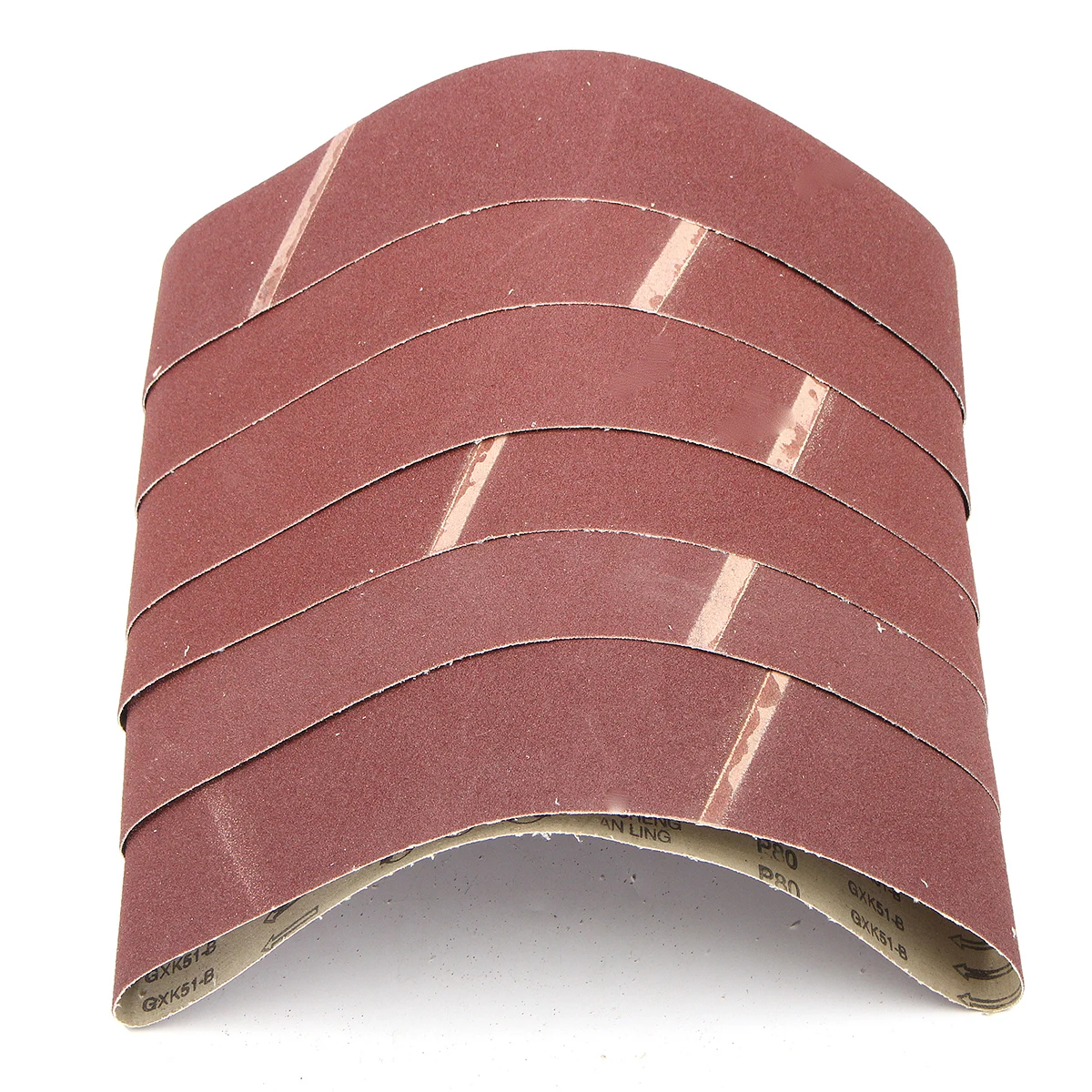 100mm 6pcs Abrasive Belts Grit 80 Polishing Paper Sandpaper for