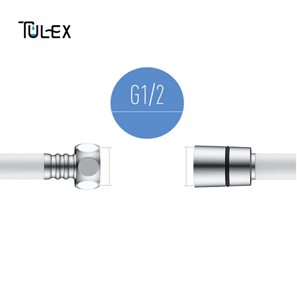 TULEX Душевой Шланг ПВХ водопроводный шланг для биде 1200 мм унитаз белого цвета гибкий шланг ручной душевой шланг Аксессуары для душа