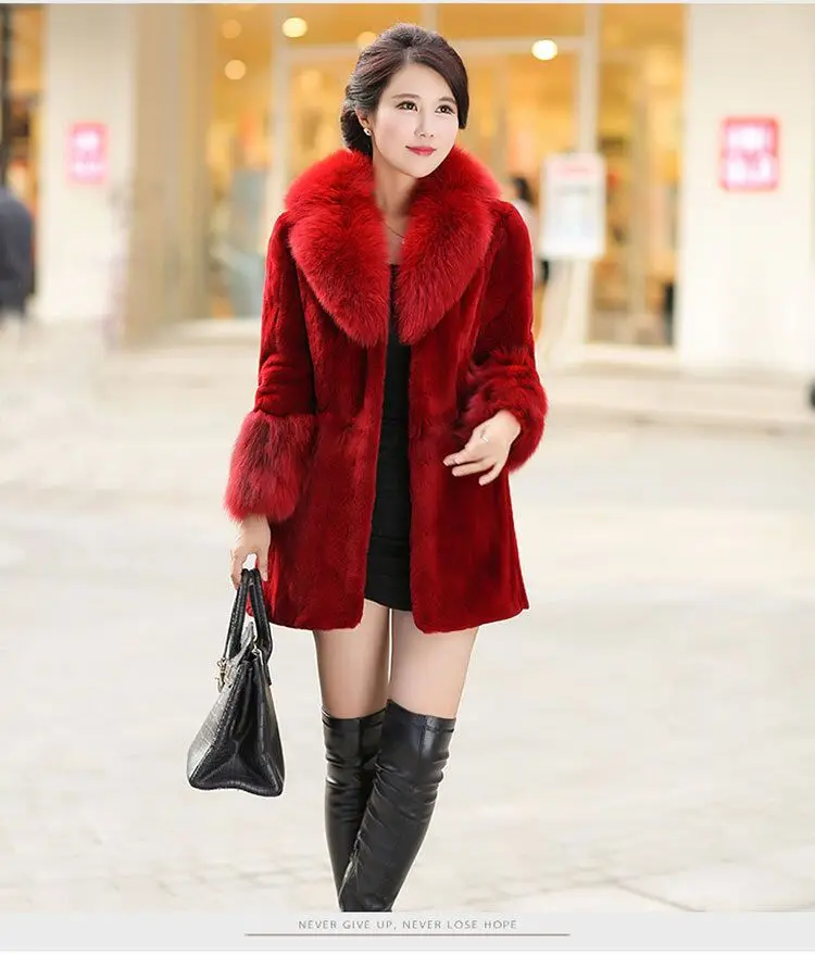 Зимнее элегантное пальто с искусственным мехом верхняя одежда осень подиум модные толстые теплые вечерние средней длины размера плюс 4XL пальто с искусственным мехом