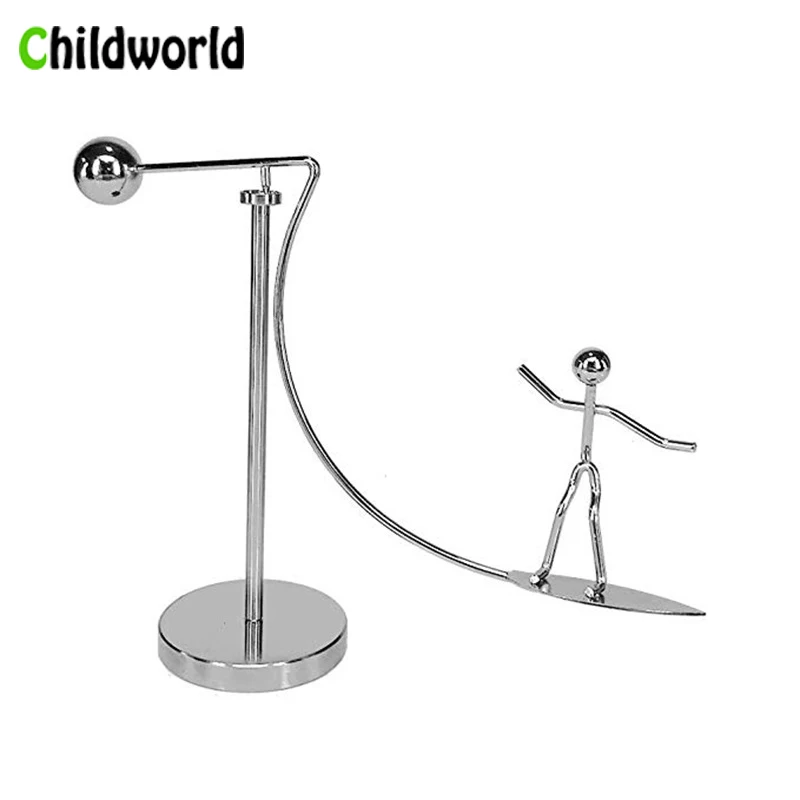 

Simple Creative Surfing Skiing Modeling Rotating Iron People Home Decor Tumbler Balancing Desktop Decorating Accessories