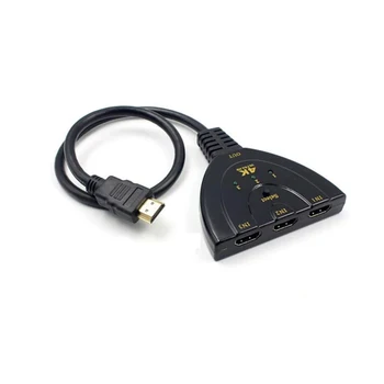 

Kvm Switch Hdmi Three Into One Pig Tail 3 into 1 out 4K*2K with Line Video Switcher Broom Switch