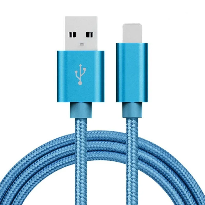 5V 2.4A USB2.0 iOS 8pin нейлоновый зарядный кабель для iPhone 5 6s 7Plus 8 X ipad mini зарядный кабель