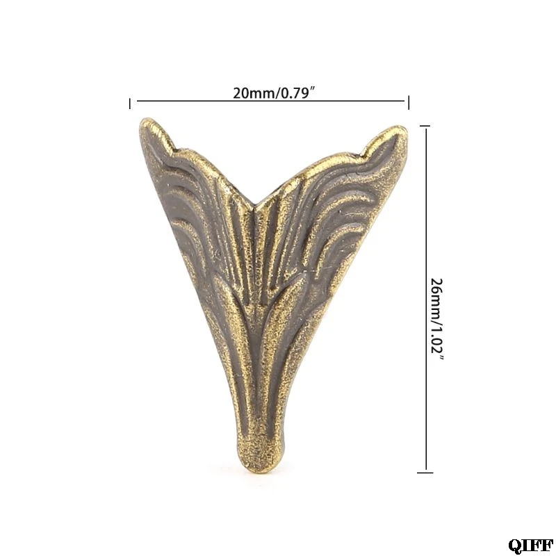 8 шт. 20x26 мм Античные Угловые протекторы бронзовый тон Чехол Коробка углы для украшения мебели ноги металл ремесло угол MAY28