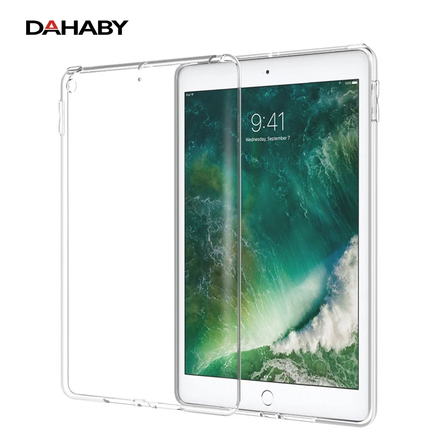 

For Apple Pad 9.7" Pro 10.5" 12.9" inch 2017 2018 Back Soft TPU Protective Cover Silicone Transparent Tablet Crystal case