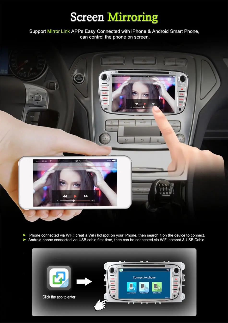 Cheap Ownice C500 4G LTE Android 6.0 Octa 8 Core Car DVD Player GPS For FORD Mondeo S-MAX Connect FOCUS 2 2008 2009 2010 2011 32G ROM 10