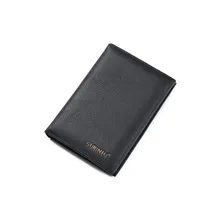 High Quality Famous Brand GUBINTU Men Genuine Leather ID Card Holder Zip Wallet Purse Clutch Checkbook Billfold