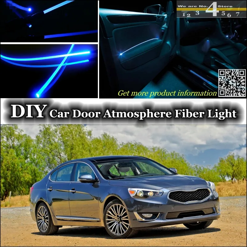 

interior Ambient Light Tuning Atmosphere Fiber Optic Band Lights For KIA Cadenza K7 VG Inside Door Panel illumination Tuning