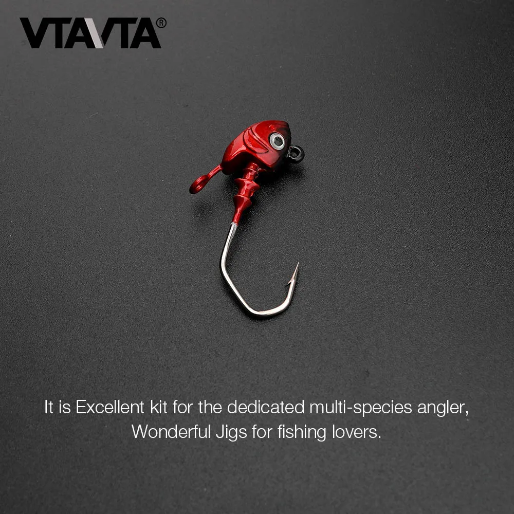 VTAVTA 4pcs/box Metal Jig Head Balancers For Winter/Ice Fishing Lures 3.8cm 6.5g Lead Fishing Tackle Lure Hard Bait Jigging     