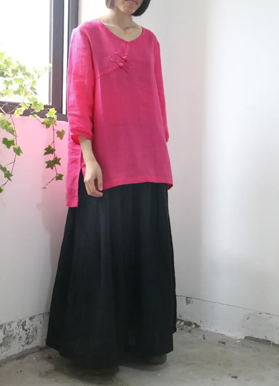 Pantalón Grande Mujeres Más Pantalones Verano Negro Respirar Fresco Pantalones Falda Lino Suelta Y Vintage Blanco Llamarada Tamaño Longitud Puro Tobillo FWqH5Uq