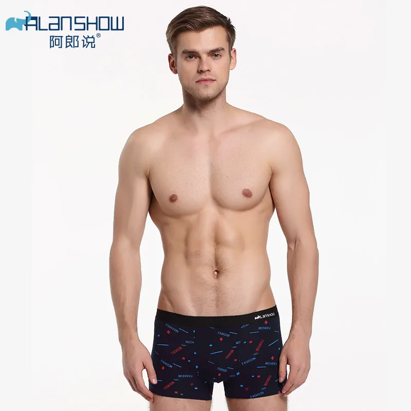 

ALANSHOW Mens Underwear Soft Boxers Silp Silk Boxer Men Solid Boxer Shorts Plus Size Boxers Comfortable Mens Underwear
