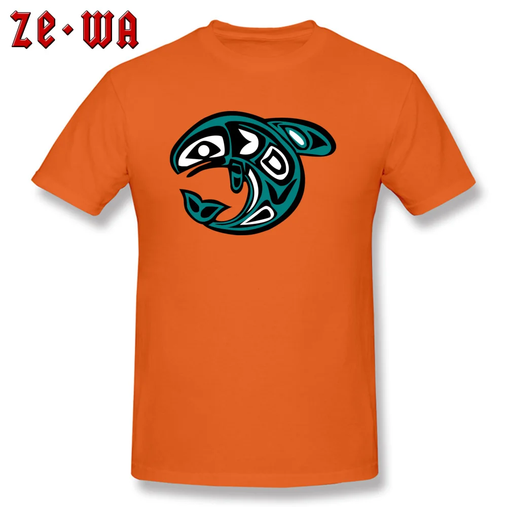  comfortable Tops Tees Retro Short Sleeve Men T-shirts TpicOriginaltitle Customized ostern Day Tops & Tees Round Collar fish 310698 orange