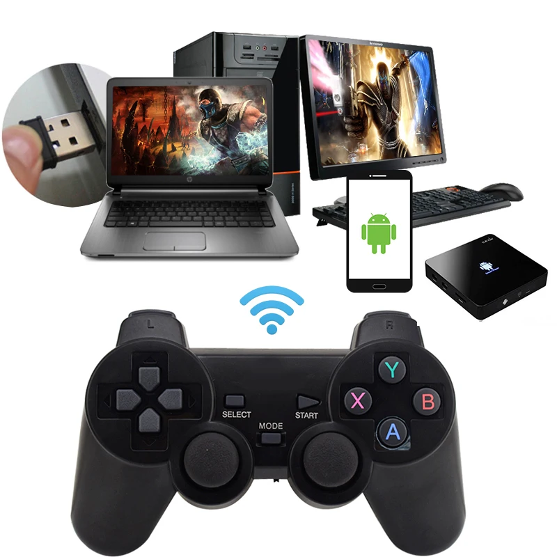 Android Wireless Gamepad For Android Phone/PC/PS3/TV Box Joystick 2.4G Joypad Game Controller For Xiaomi Samsung HTC Smart Phone