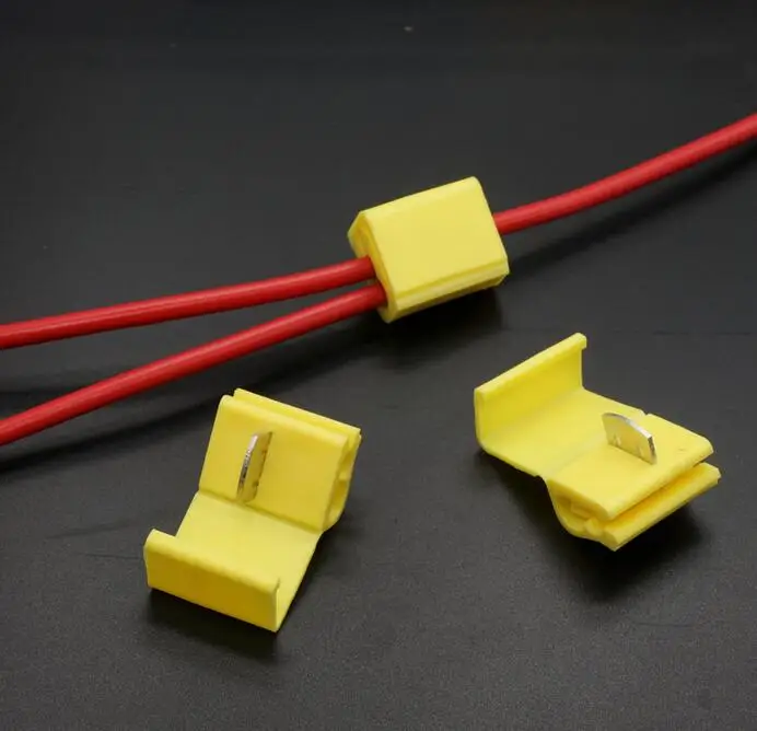 

Free Shipping 50PCS Scotch Lock Quick Splice 12AWG-10AWG Wire Connector Electrical Terminal yellow Wire Connector