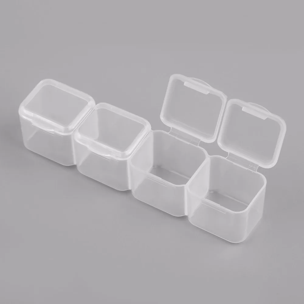 28 слотов прозрачного Пластик пустой ящик для хранения для ногтей маникюрные инструменты бусины Дисплей Организатор хранения данных