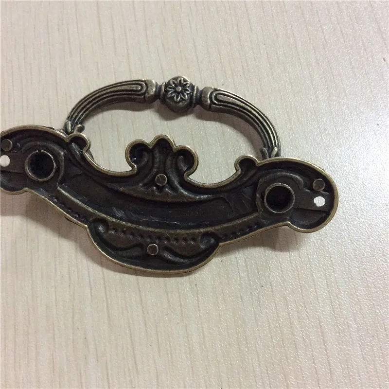 

100Pcs Box Handle Knobs Tracery Basket Bronze Tone 9.4cm x4.5cm Furniture Hardware