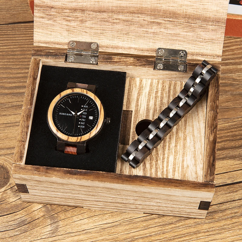 Montre femme BOBO BIRD деревянные женские часы браслет набор Высокое качество Япония движение кварцевые часы в деревянной коробке reloj mujer
