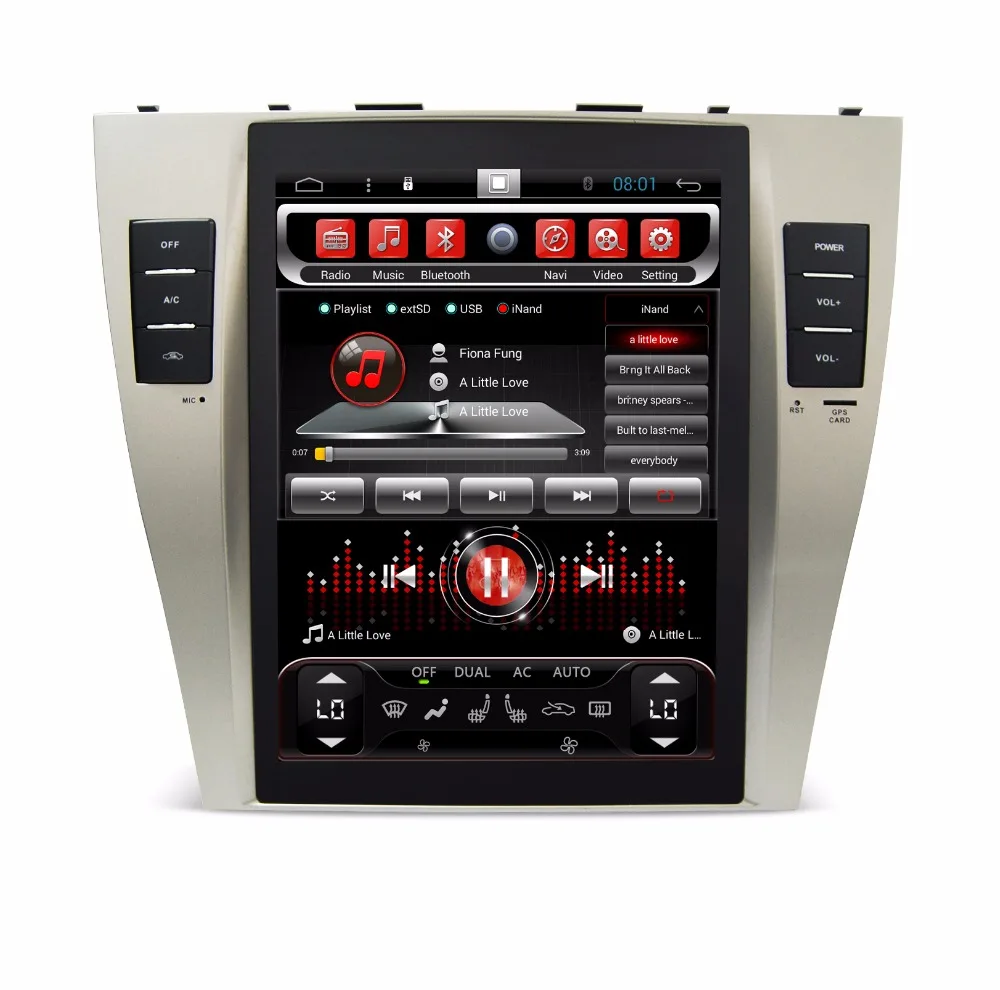 Excellent Otojeta vertical screen tesla quad core 32gb rom rockchip  android 7.1 gps Car Multimedia Player Radio for Toyota Camry 2008 FM 1