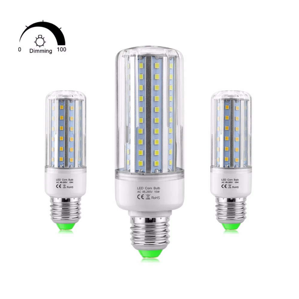 Dimmable Led light Bulbs E27 AC220V/110V 2835 LED Corn Lamp Bulb No