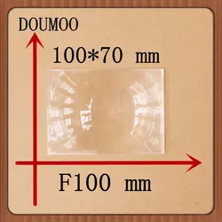 Бесплатная доставка 1/шт линзы Френеля 100*70 мм фокусное расстояние 100 мм линзы Френеля в лупы DIY проектор Прямоугольник Объектив 2016 г. Лидер
