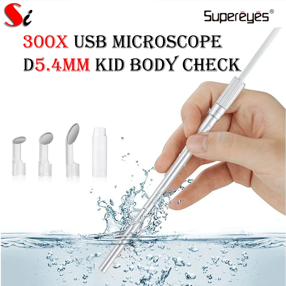 

Supereyes Y003 300X USB Portable 0.3 MP Digital Microscope for Child ear,nose- 5.4mm diameter