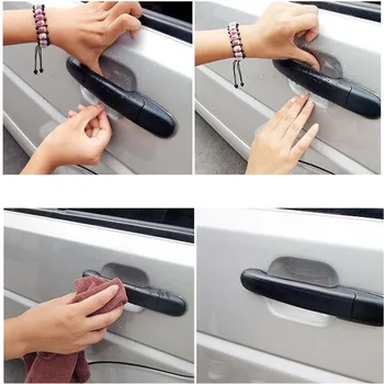 

4 pcs/set Universal Invisible Car Door Handle Scratches Automobile Protector Films scratches resistant car Handle Protective