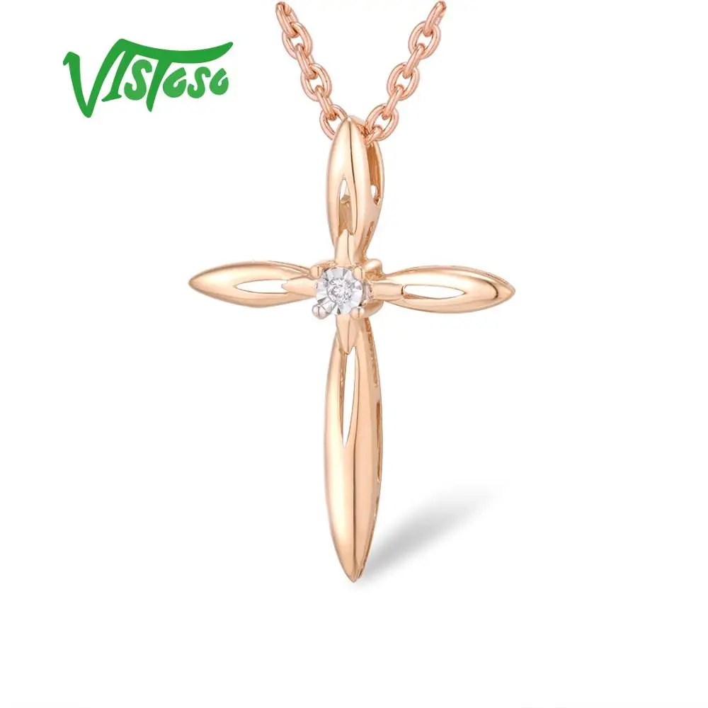 VISTOSO Pure 14K 585 двухцветные Золотые сверкающие иллюзии набор чудо-тарелки