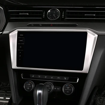 

For VW Volkswagen Arteon 2017 2018 Stainless Steel Car Styling Interior Dashboard Navigation Cover Trim Sticker 1pcs
