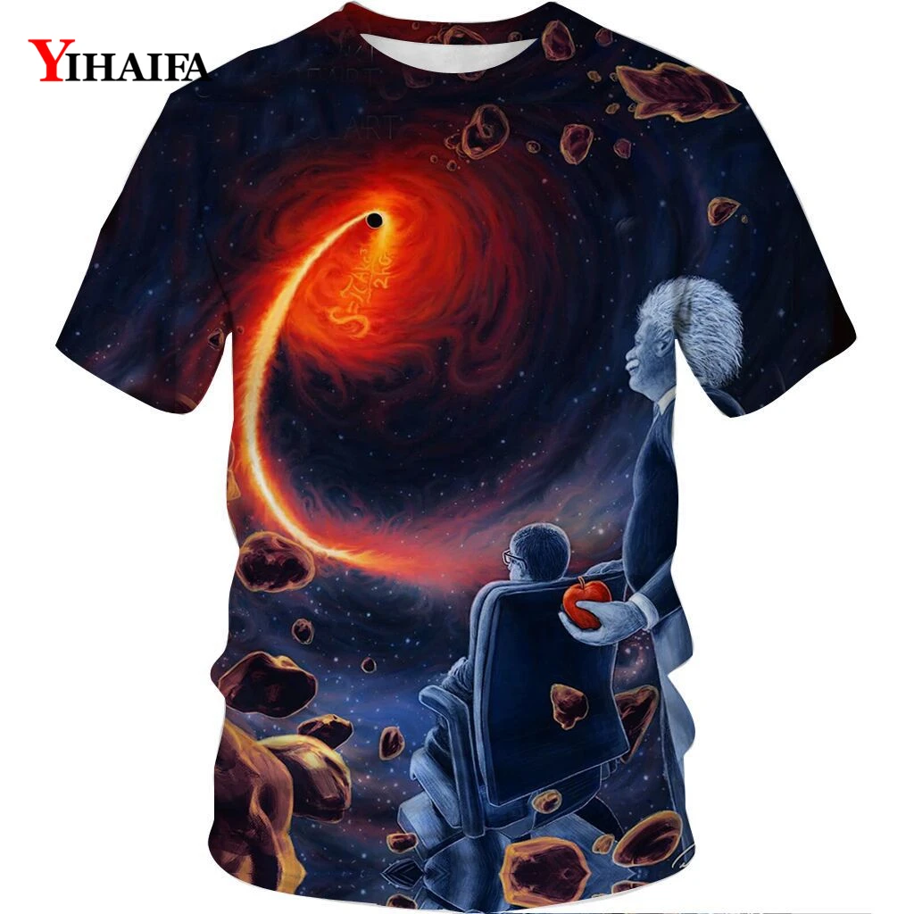 2019 Men Male 3D T-shirt Space Galaxy Graphic Creative Design T shirts Casual Short Sleeve Tees Summer Unisex Tops | Мужская одежда