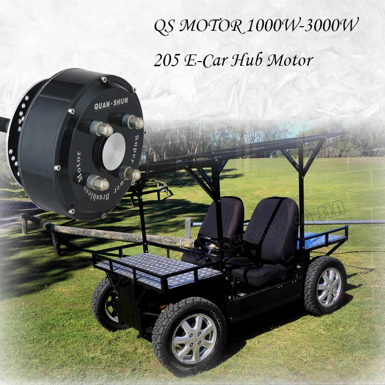 QS Motor 1500W 205 40H V3 BLDC Electric Car Hub Motor for small e-car conversion 48V40KPH