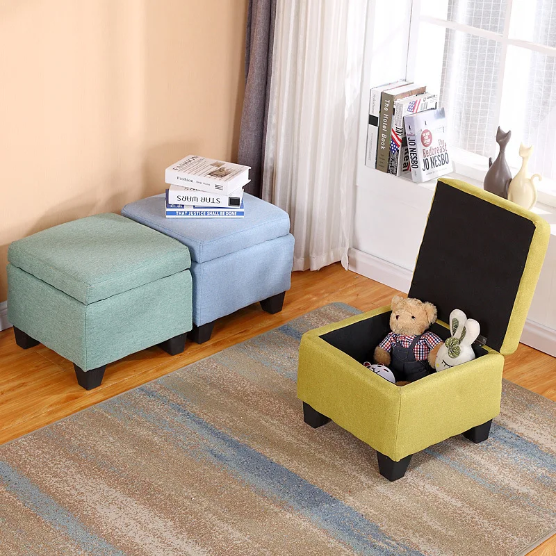 Wooden Chair Storage Box Storage Stool Bench Removable Lid Breathable Fabric Chairs Sofa Foot Stool Home Furniture Space Saving Wooden Chair Storage Box Storage Stool Bench Removable Lid Breathable Fabric Chairs Sofa Foot Stool Home Furniture Space Saving