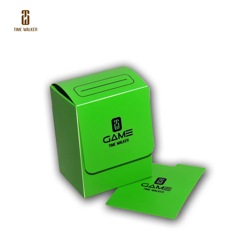 Коробка для хранения Time Walker, палубная коробка для карт MGT, палубная коробка для хранения карт для Magic/Poke/Yugioh/Cardfight Vanguard - Цвет: Светло-зеленый