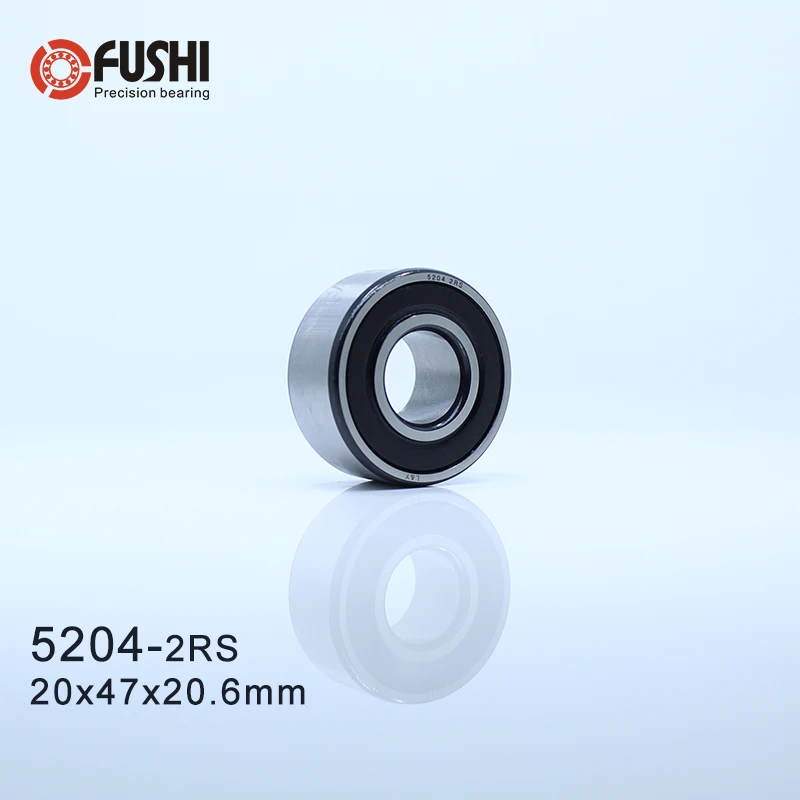 5204 2RS Bearing 20 x 47 x 20.6 mm ( 1 PC ) Axial Double Row Angular ...
