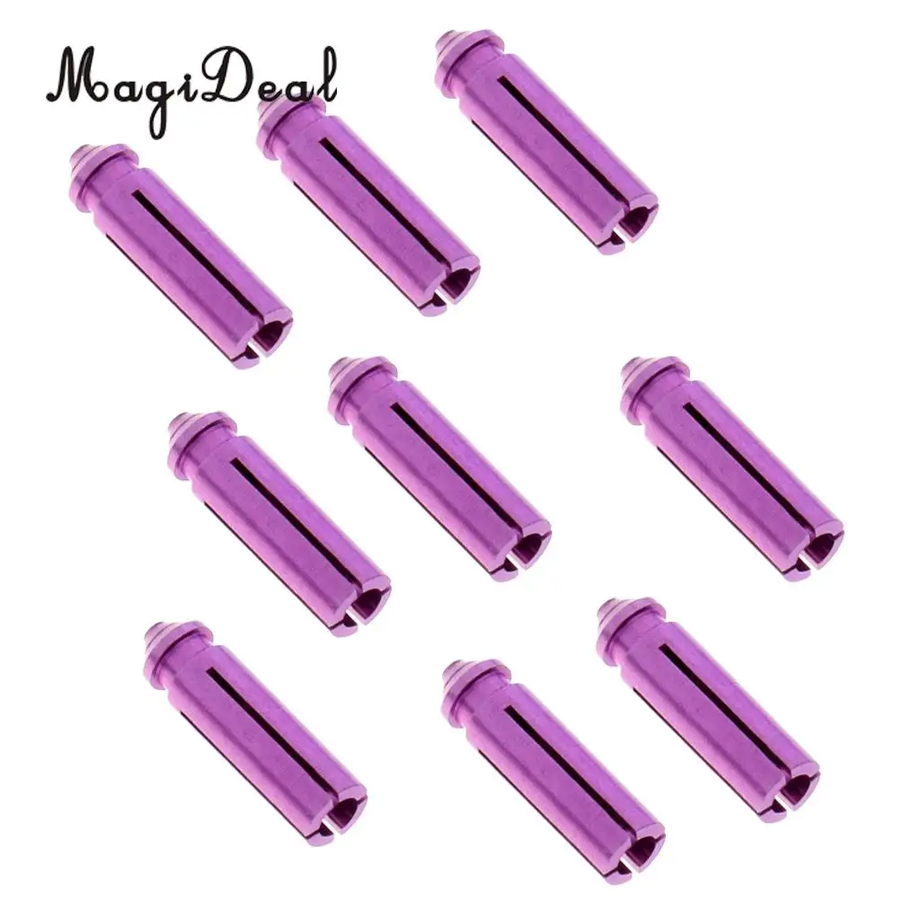 MagiDeal 9 Pieces Anodised Aluminum Dart Flight Savers / Protectors Purples