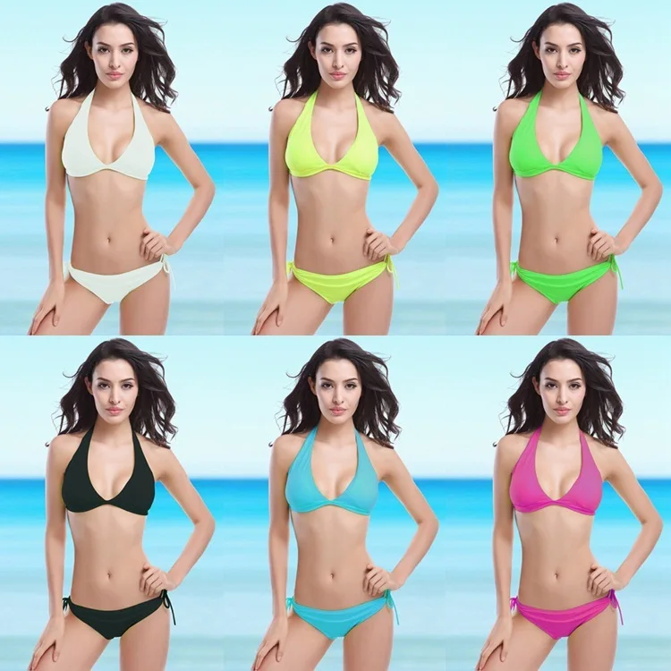 

2019 Top Fashion Manufacturer Direct Sales Swimsuit Size Breast Mm Gather Feminine Feeling Bikini With Pad Wholesale