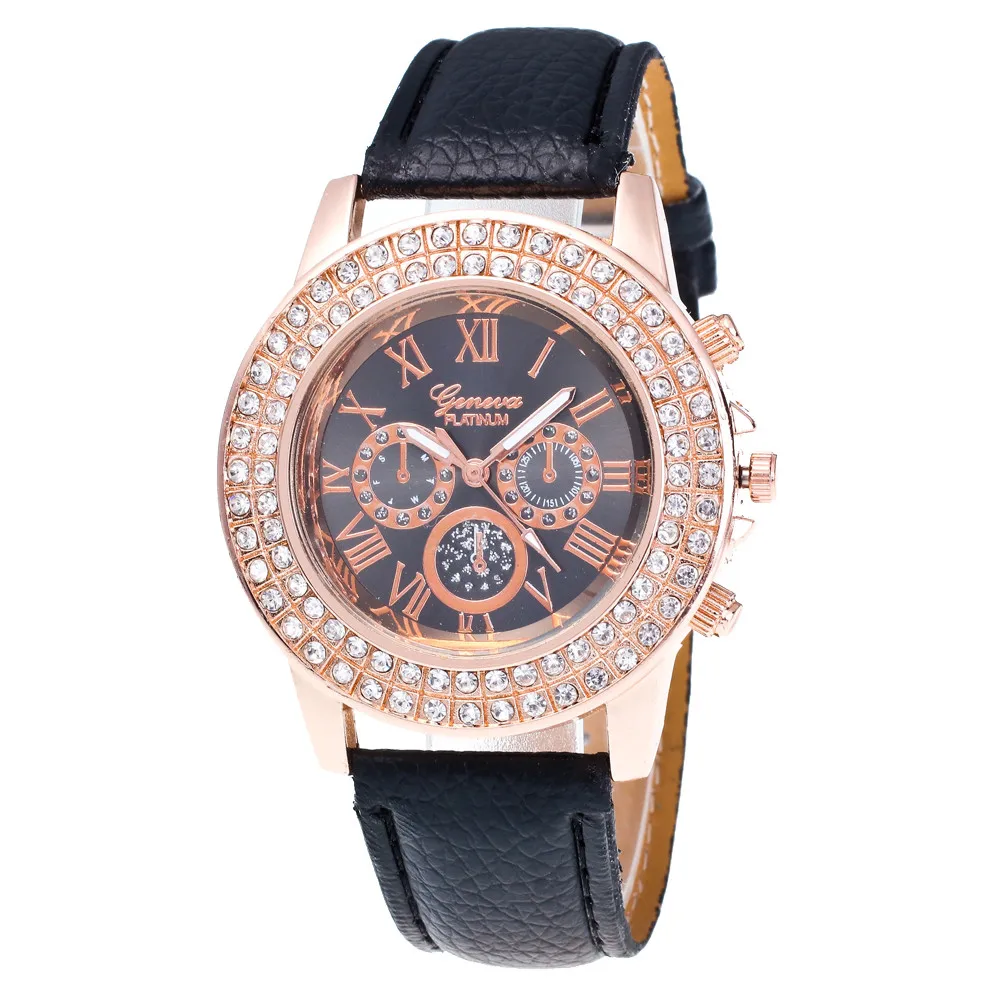 

Candy Color Watch Women Men Vogue Roman Numerals Crystal Dial Watches Lady Leather Band Analog Quartz Wrist Watch Relogio #Zer