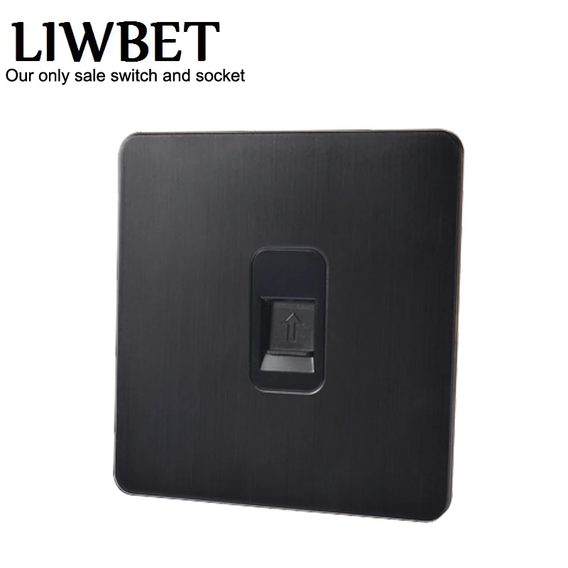 

Black color Computer Socket and Stainless Steel panel wall Computer Socket