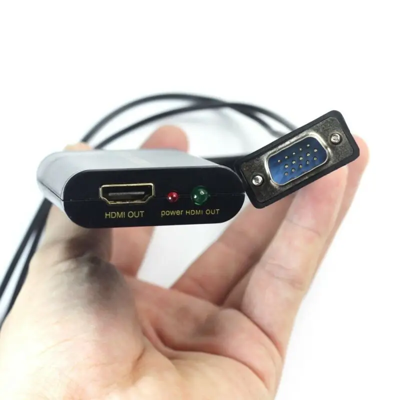  VGA Maschio A Femmina di HDMI 1080P HD + Audio AV TV HDTV Video Convertitore di Cavo Adattatore Per