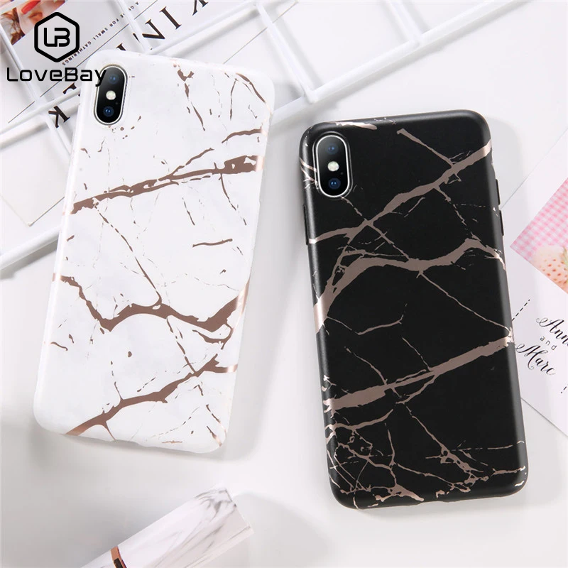 Lovebay мраморный чехол для iPhone 6 S Plus X XS Max XR 7 8 телефон Coque IMD Силиконовые чехлы Капа